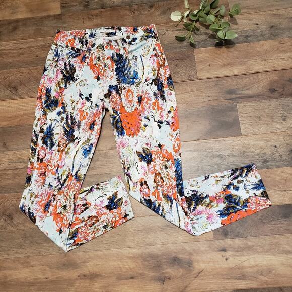 7FAM 7 For All Mankind Floral Haze Skinny Jeans Bloomcore Wallpaper Casual 25 - Picture 3 of 12